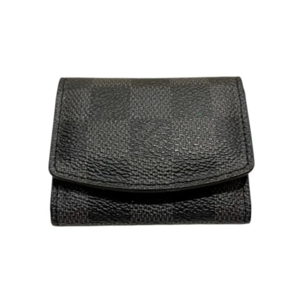 Louis Vuitton Damier Graphite Cufflinks Earrings Case Travel Pouch